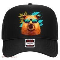 Capybara Cute And Funny Capybara Cool Sunglasses Hat thumb 0
