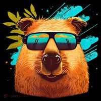 Capybara Cute And Funny Capybara Cool Sunglasses Women's T-Shirt thumb 6
