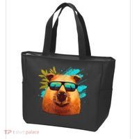 Capybara Cute And Funny Capybara Cool Sunglasses Tote Bag thumb 3