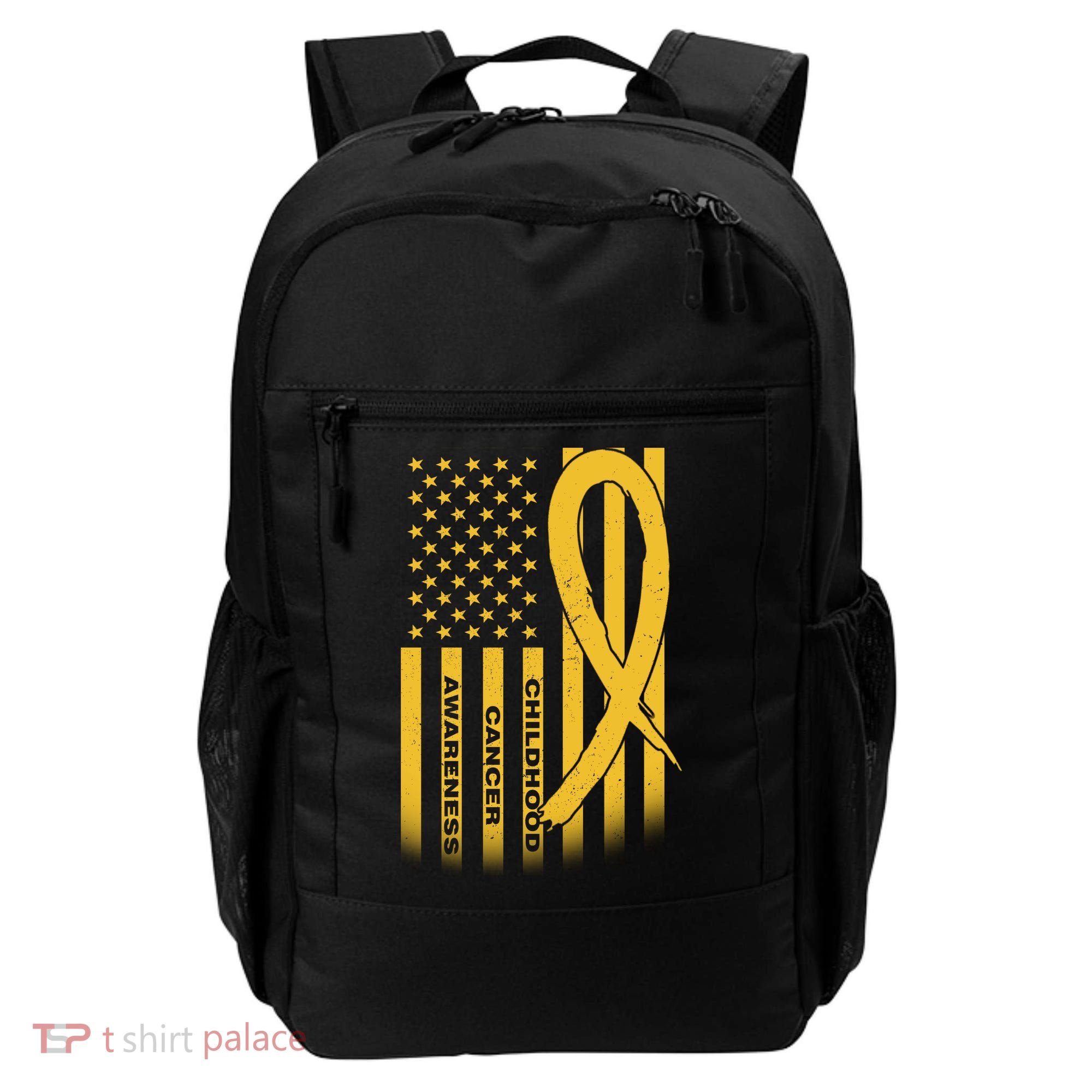 Childhood Cancer Awareness US Flag Backpack