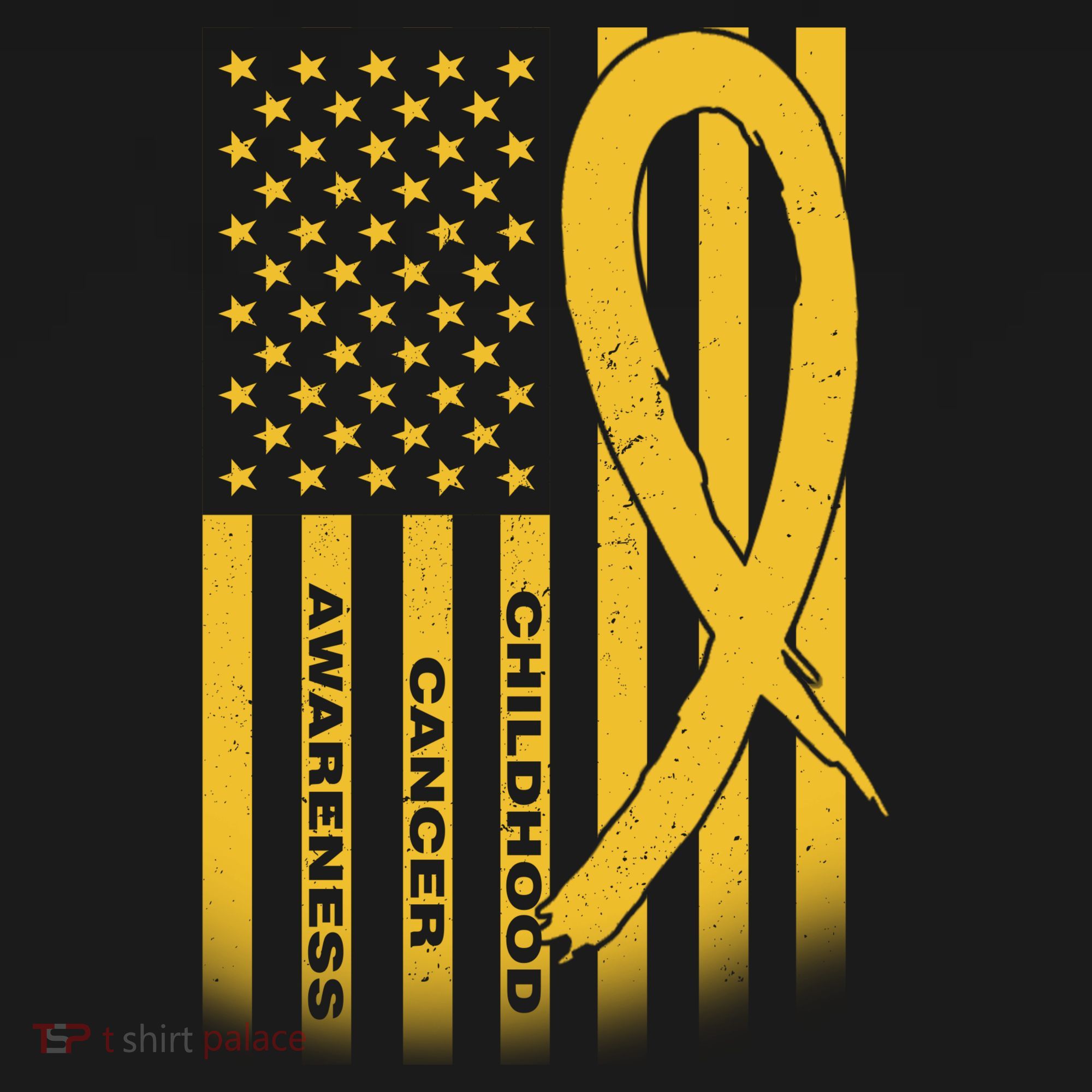 Childhood Cancer Awareness US Flag Backpack
