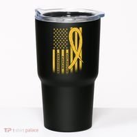Childhood Cancer Awareness US Flag Tumbler thumb 0
