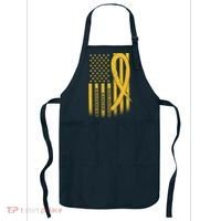 Childhood Cancer Awareness US Flag Apron thumb 0