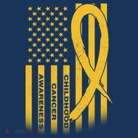 Childhood Cancer Awareness US Flag Sweatshirt thumb 3