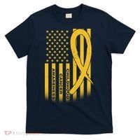 Childhood Cancer Awareness US Flag T-Shirt thumb 0