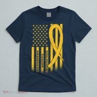 Childhood Cancer Awareness US Flag T-Shirt thumb 5