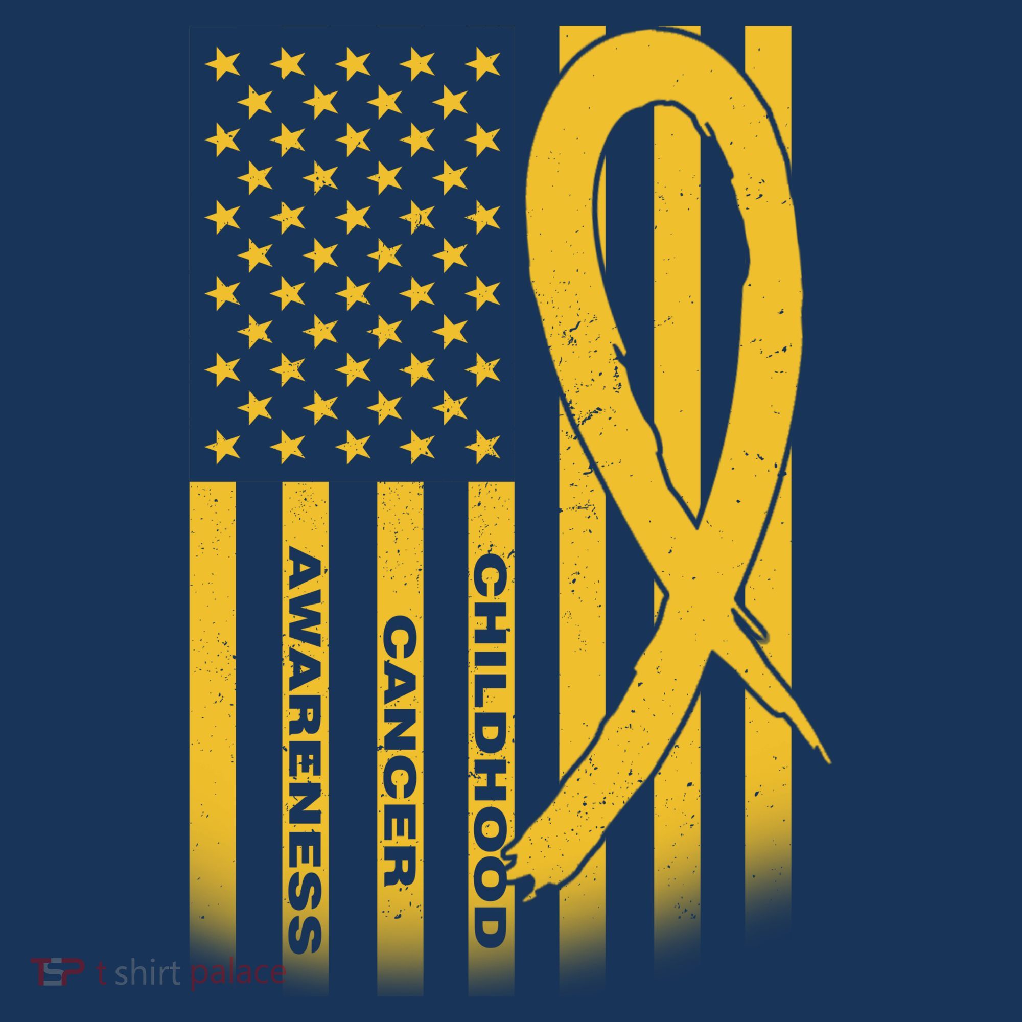 Childhood Cancer Awareness US Flag Mousepad