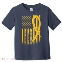 Childhood Cancer Awareness US Flag Toddler T-Shirt thumb 0