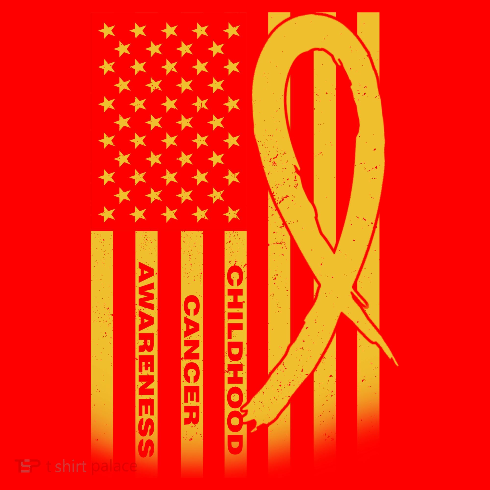 Childhood Cancer Awareness US Flag Santa Hat