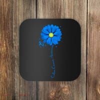Colon Cancer Awareness Sunflower Ribbon Coaster thumb 0