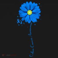 Colon Cancer Awareness Sunflower Ribbon Coaster thumb 2