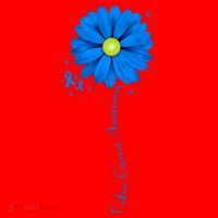 Colon Cancer Awareness Sunflower Ribbon Santa Hat thumb 1