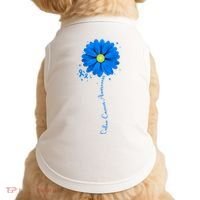 Colon Cancer Awareness Sunflower Ribbon Doggie Tank thumb 0
