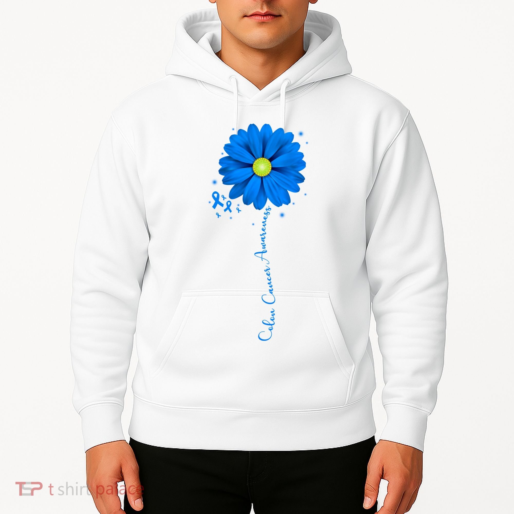 Colon Cancer Awareness Sunflower Ribbon Hoodie