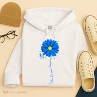 Colon Cancer Awareness Sunflower Ribbon Hoodie thumb 4