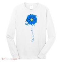 Colon Cancer Awareness Sunflower Ribbon Long Sleeve Shirt thumb 0