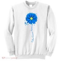 Colon Cancer Awareness Sunflower Ribbon Sweatshirt thumb 0