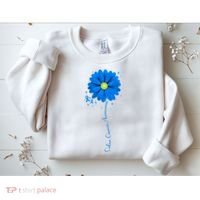 Colon Cancer Awareness Sunflower Ribbon Sweatshirt thumb 2