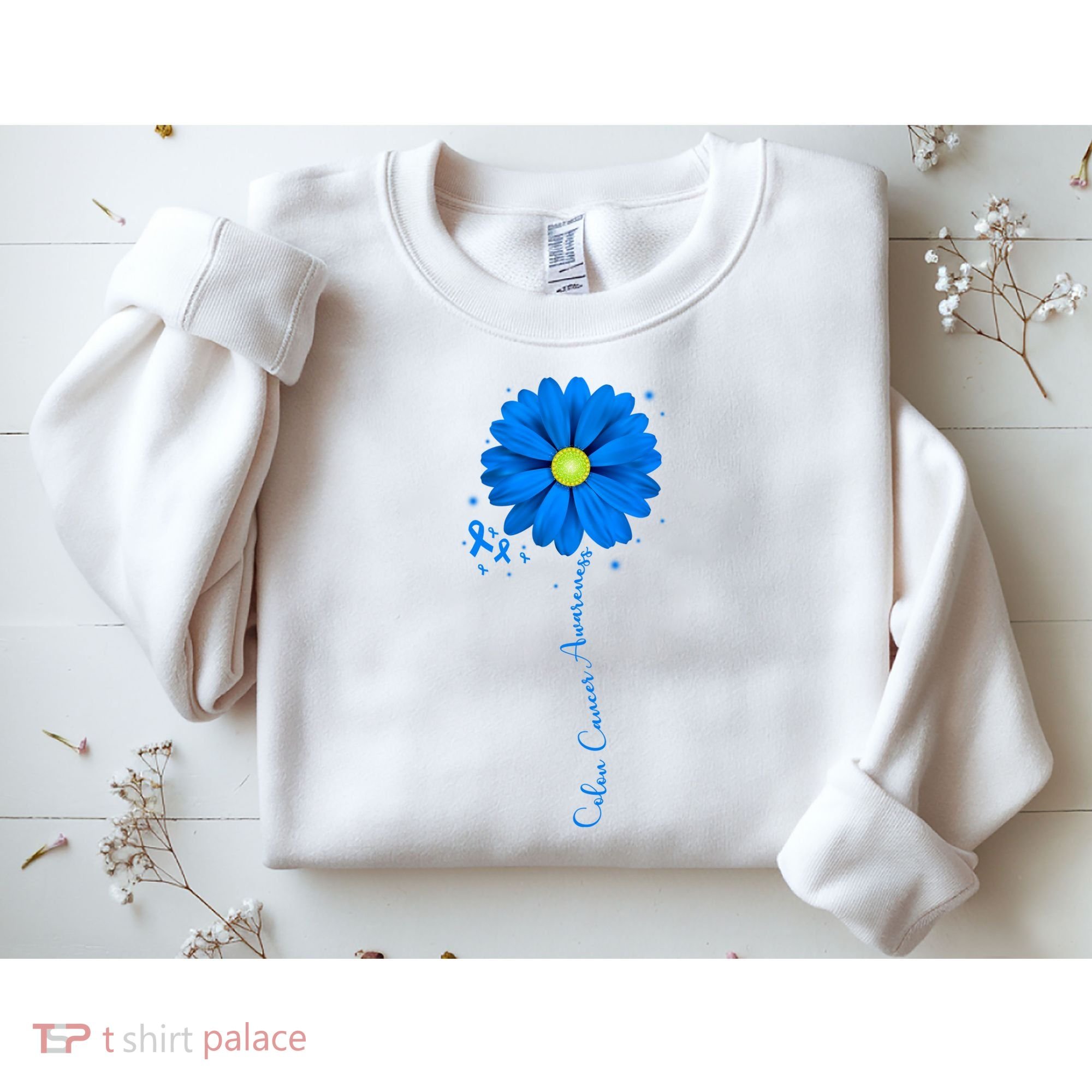 Colon Cancer Awareness Sunflower Ribbon Sweatshirt