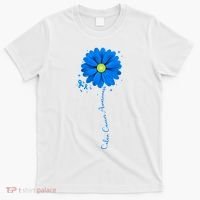 Colon Cancer Awareness Sunflower Ribbon T-Shirt thumb 0