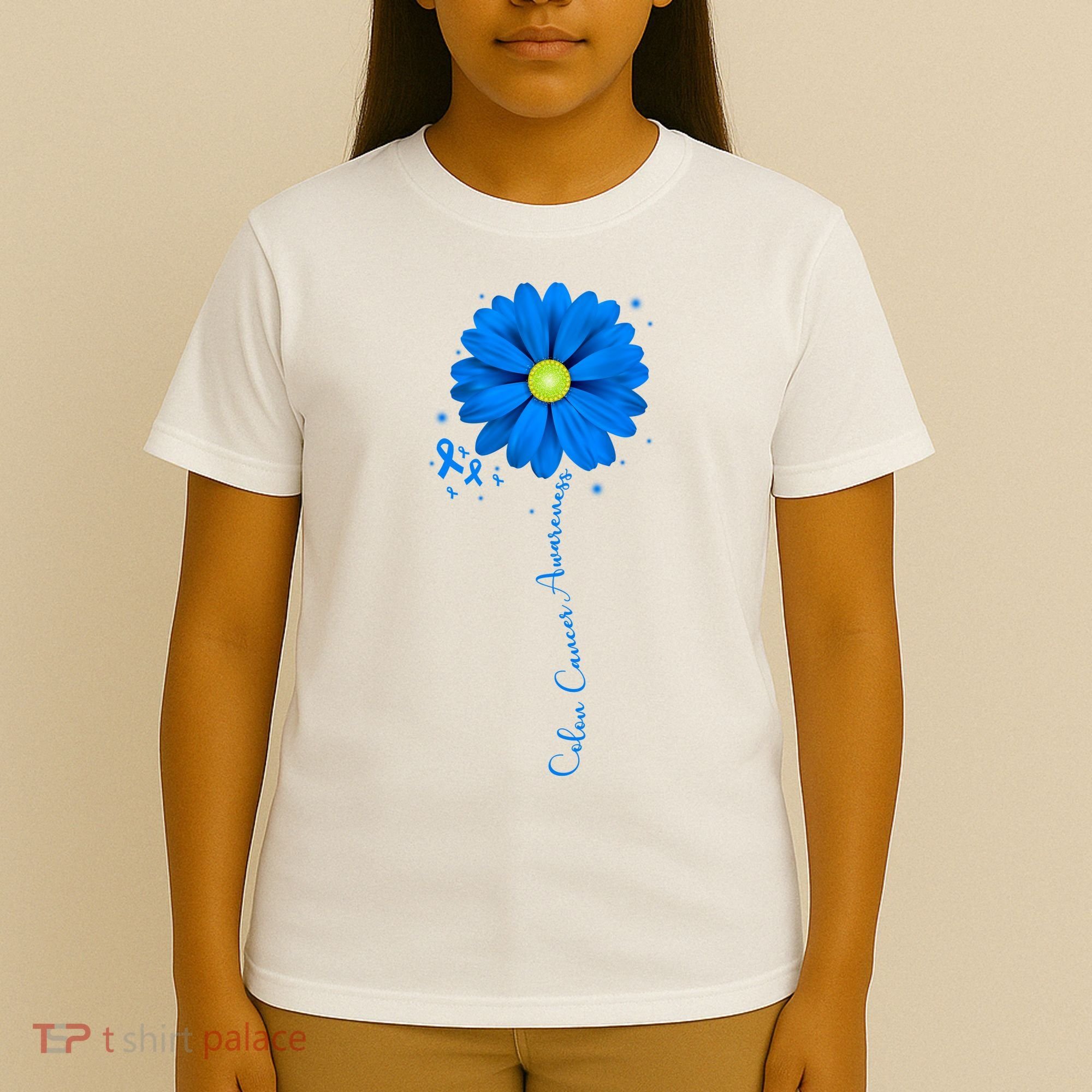 Colon Cancer Awareness Sunflower Ribbon T-Shirt