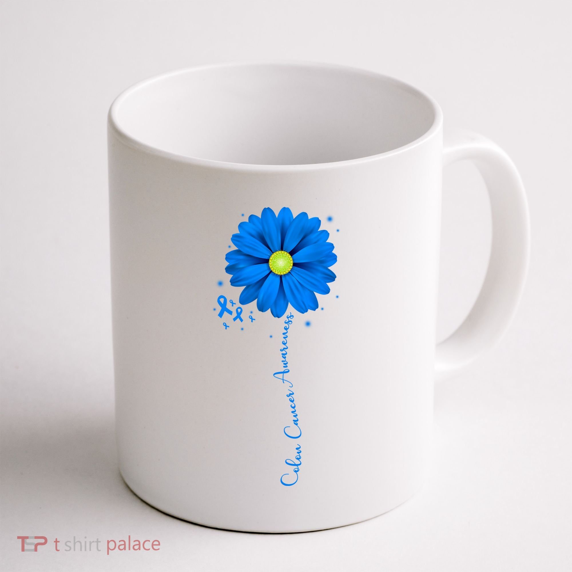 Colon Cancer Awareness Sunflower Ribbon Coffee Mug
