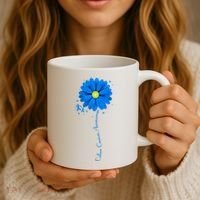 Colon Cancer Awareness Sunflower Ribbon Coffee Mug thumb 3