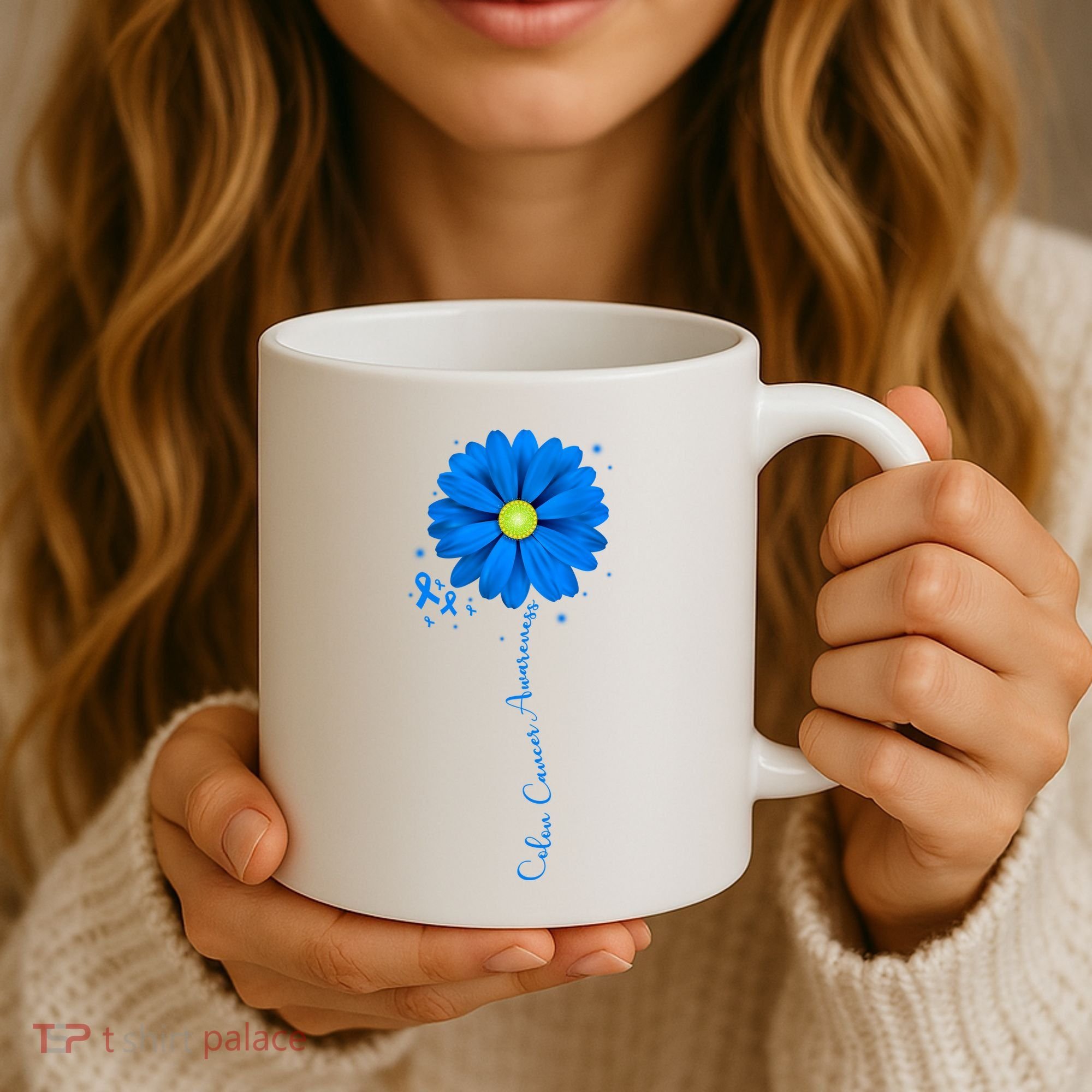 Colon Cancer Awareness Sunflower Ribbon Coffee Mug