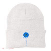 Colon Cancer Awareness Sunflower Ribbon Beanie thumb 0