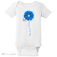 Colon Cancer Awareness Sunflower Ribbon Baby Bodysuit thumb 0
