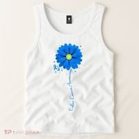 Colon Cancer Awareness Sunflower Ribbon Tank Top thumb 2