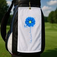 Colon Cancer Awareness Sunflower Ribbon Golf Towel thumb 2