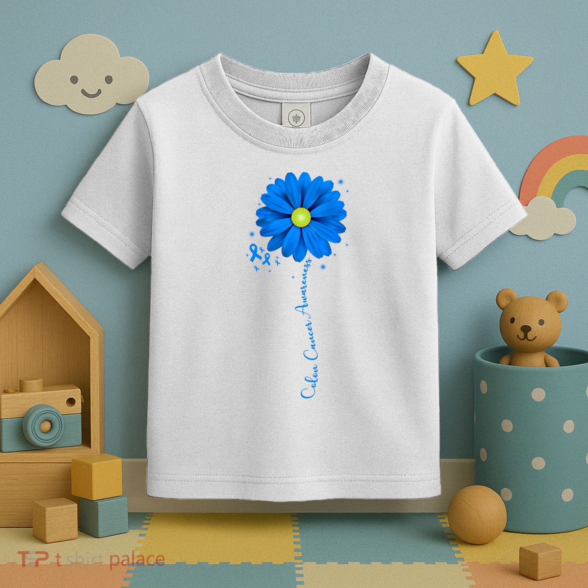 Colon Cancer Awareness Sunflower Ribbon Toddler T-Shirt