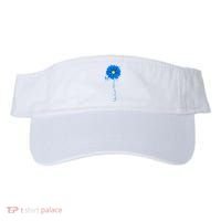Colon Cancer Awareness Sunflower Ribbon Visor thumb 0