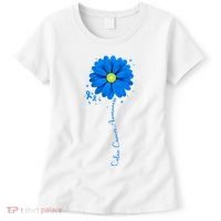 Colon Cancer Awareness Sunflower Ribbon Women's T-Shirt thumb 0