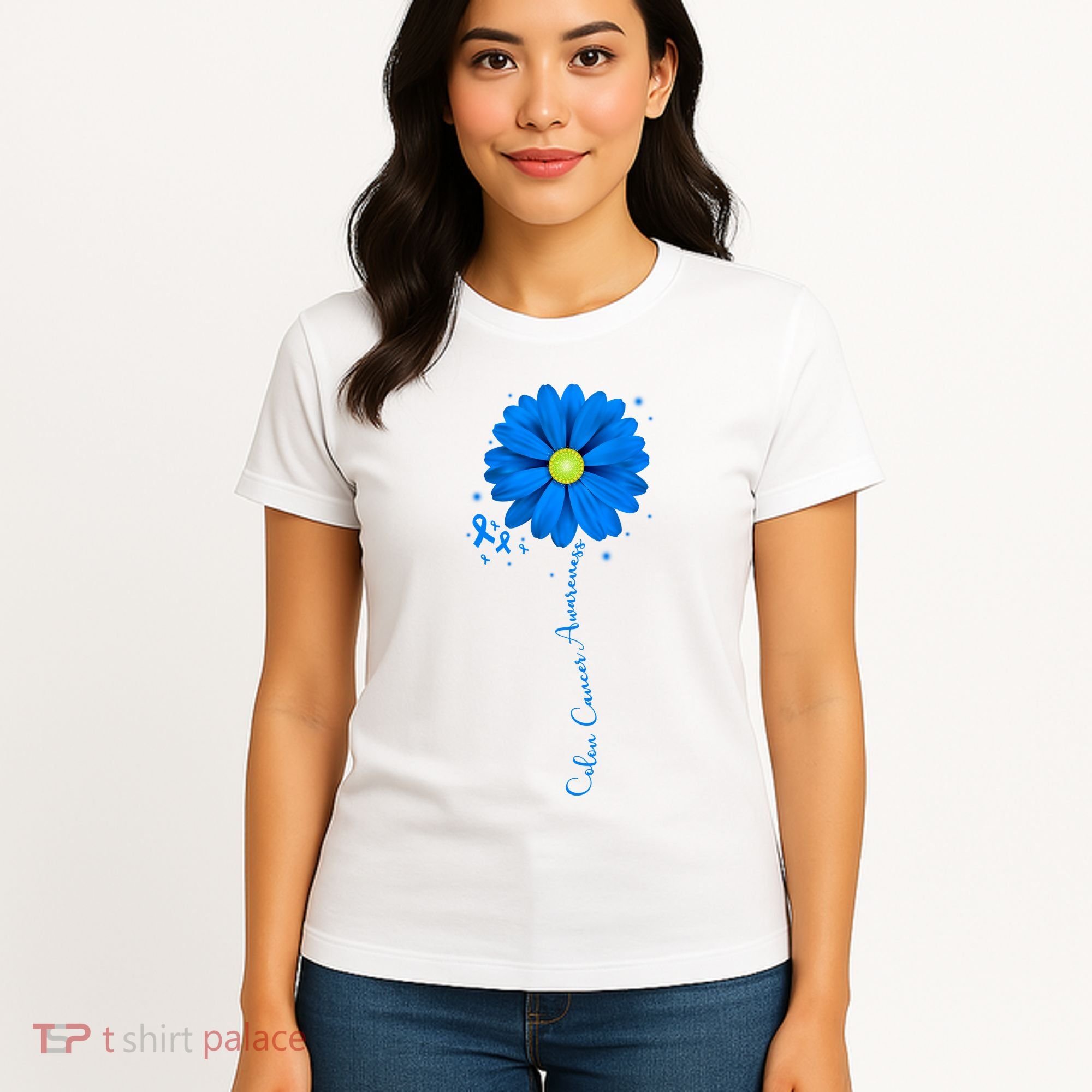 Colon Cancer Awareness Sunflower Ribbon Women's T-Shirt