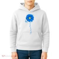Colon Cancer Awareness Sunflower Ribbon Kids Hoodie thumb 4