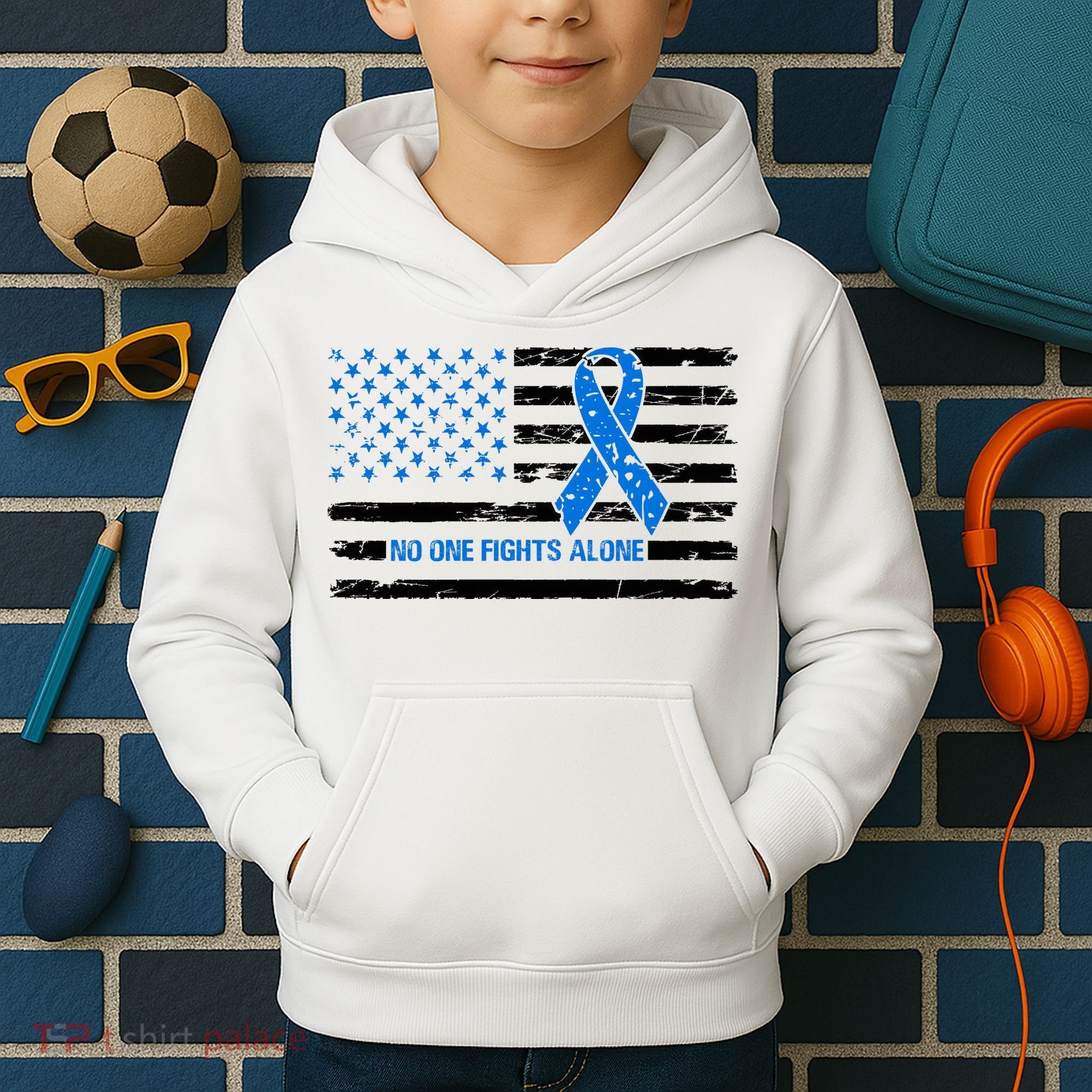 Colon Cancer Awareness Kids Hoodie