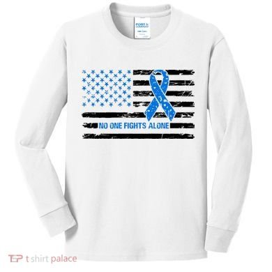 Colon Cancer Awareness Kids Long Sleeve Shirt