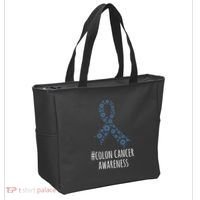 Colon Cancer Awareness Ribbon Tote Bag thumb 2