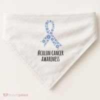 Colon Cancer Awareness Ribbon USA-Made Doggie Bandana thumb 0