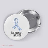 Colon Cancer Awareness Ribbon Button thumb 0