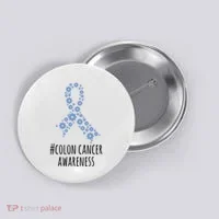 Colon Cancer Awareness Ribbon Button thumb 0