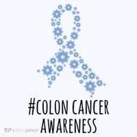 Colon Cancer Awareness Ribbon Button thumb 1