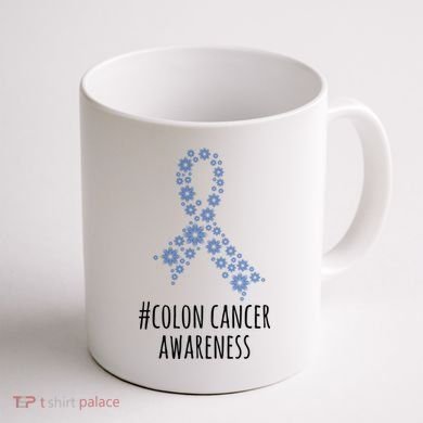 Colon Cancer Awareness Ribbon Coffee Mug back