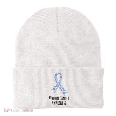 Colon Cancer Awareness Ribbon Beanie