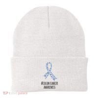 Colon Cancer Awareness Ribbon Beanie thumb 0