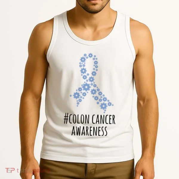 Colon Cancer Awareness Ribbon Tank Top