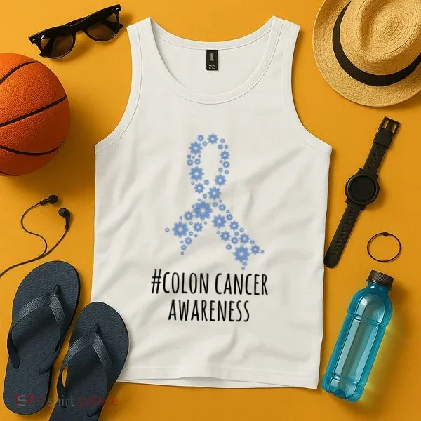 Colon Cancer Awareness Ribbon Tank Top