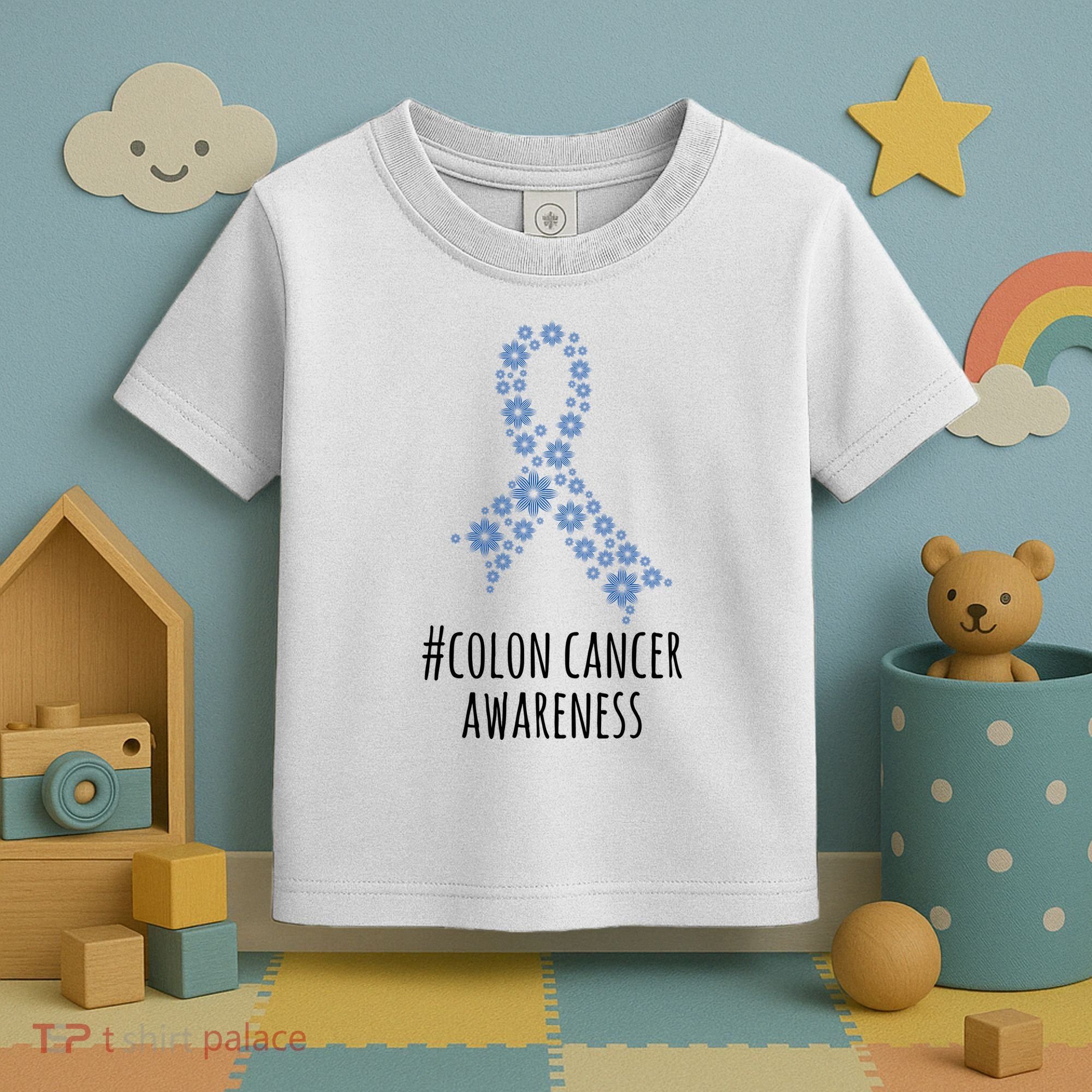Colon Cancer Awareness Ribbon Toddler T-Shirt